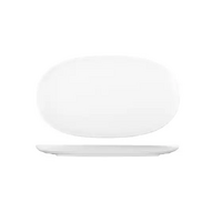 Moda Porcelain Snow Oval Coupe Plate 250x150mm Carton of 12