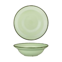 Luzerne Tin Tin Green w Green Rim Deep Bowl 830mL Set of 3