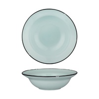 Luzerne Tin Tin Blue w Black Rim Deep Bowl 830mL Set of 3