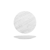 Luzerne Drizzle 210mm White w Grey Plate Set of 24