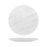 Luzerne Drizzle 280mm White w Grey Plate Set of 24