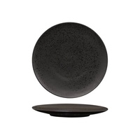 Luzerne Lava Black Round Coupe Plate 225mm Set of 24