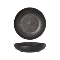 Luzerne Lava Black Round Bowl 225mm Set of 12