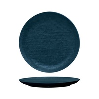 Luzerne Linen-Look Navy Blue Coupe Plate 285mm Set of 12