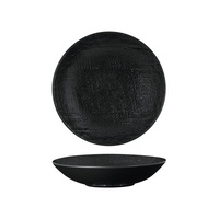 Luzerne Linen-Look Black Matte Coupe Bowl 200mm Set of 24