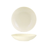 Luzerne Linen-Look Reactive White Coupe Bowl 200mm Set of 24