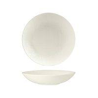 Luzerne Linen-Look White Matte Coupe Bowl 230mm Set of 12
