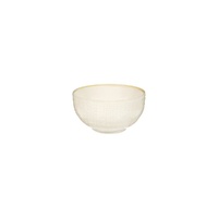 Luzerne Linen-Look Reactive White Round Bowl 110mm Set of 48