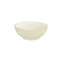 Luzerne Linen-Look Reactive White Round Bowl 160mm Set of 6