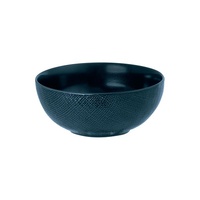 Luzerne Linen-Look Blue Round Bowl 190mm Set of 4