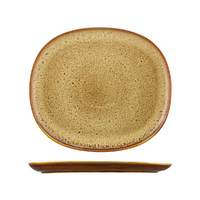 Sango Coupe Plate Oval 285x250mm Arica Brown Set of 6