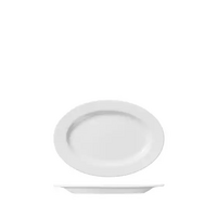 Ariane Prime Oval Plate Wide Rim 220mm White Ctn of 12