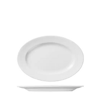 Ariane Prime Oval Plate Wide Rim 280mm White Ctn of 12