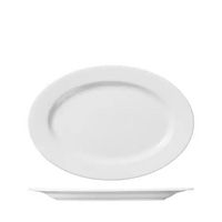 Ariane Prime Oval Plate Wide Rim 320mm White Pack of 6