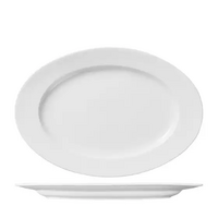 Ariane Prime Oval Plate Wide Rim 360mm White Pack of 6