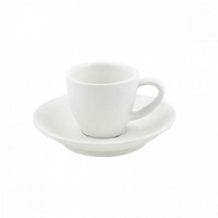 Bevande Bianco White Espresso 75mL Coffee Cup & Saucer Ctn of 48