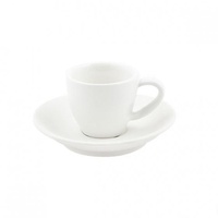 Bevande Bianco White Espresso 75mL Coffee Cup & Saucer Set of 6