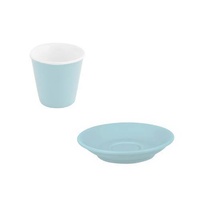 Bevande Mist Blue Espresso Tapered Coffee Cup 90mL & Saucer Set of 6