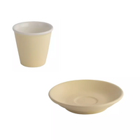 Bevande Avorio Espresso Tapered Coffee Cup 90mL & Saucer Set of 6