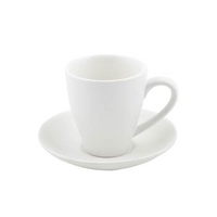 Bevande Bianco White Cono 200mL Coffee Cup & Saucer Ctn of 36