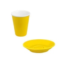 Bevande Maize Yellow Latte Tapered 200mL Coffee Cup & Saucer Set of 6