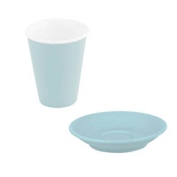 Bevande Mist Blue Latte Tapered 200mL Coffee Cup & Saucer Ctn of 36