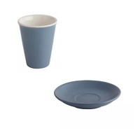 Bevande Aegean Latte Tapered 200mL Coffee Cup & Saucer Set of 6