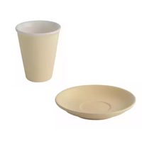 Bevande Avorio Latte Tapered 200mL Coffee Cup & Saucer Set of 6