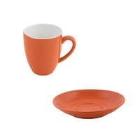 Bevande Jaffa Orange Coffee Mug 400mL with Saucer Set of 6