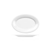 Art de Cuisine Menu White Oval Wide Rim Plate 254mm Set of 6