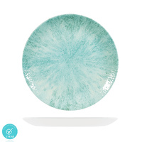 Churchill Studio Print Stone Aquamarine Round Coupe Plate 288mm Set of 12