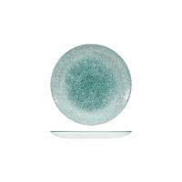 Churchill Raku Round Coupe Plate Jade Green 165mm Ctn of 12.