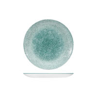 Churchill Raku Round Coupe Plate Jade Green 217mm Ctn of 12.