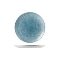 Churchill Raku Round Coupe Plate Topaz Blue 217mm Ctn of 12.