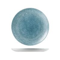 Churchill Raku Round Coupe Plate Topaz Blue 260mm Ctn of 12.