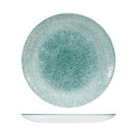 Churchill Raku Round Coupe Plate Jade Green 288mm Ctn of 12.