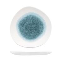 Churchill Raku Trace Round Organic Plate 264mm Topaz Blue Ctn of 12.