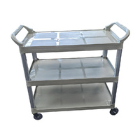 Cater-Rax Utility Trolley, Grey Plastic, 3 Shelves 845 x 430 x 950mm