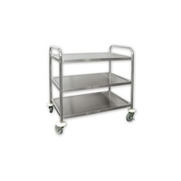 Catering / Serving Trolley, Stainless Steel 3 Tier, 710 x 405 x 810mm