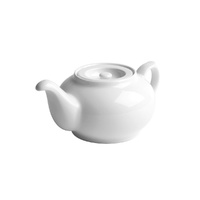 AFC Bistro White Chinese Teapot & Lid 900mL Ctn of 12