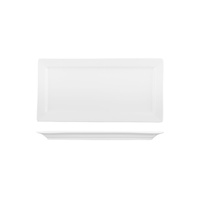 AFC Bistro White Rectangular Wide Rim Platter 305x155m Set of 18