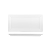 AFC Bistro White Rectangular Wide Rim Platter 364x180m Set of 12