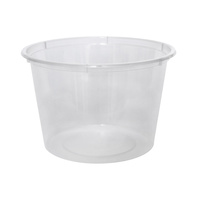 Clear Plastic Container  Round C20 500mL Ctn of 500