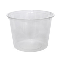 Clear Plastic Container  Round C25 625mL Pkt of 50
