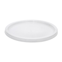 Clear Plastic Container Lid, Round 120mm, Pkt of 50