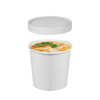 White 12oz Food Container w Lid Pkt of 25