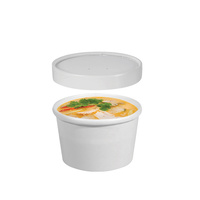 White 8oz Food Container w Lid Pkt of 25