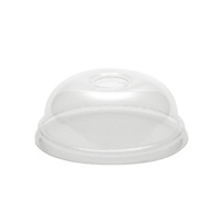 Clear Plastic Dome Lid for  8oz Cups Pkt 50