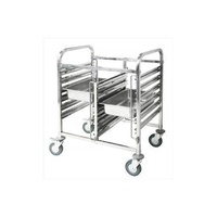 SALE GN Trolley 740x550x1000mm S/S Fits 12x 1/1 GN TrayS