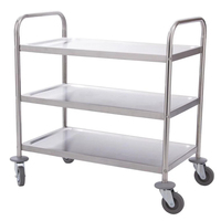  Clearing Trolley Stainless Steel 3 Tier 850x450x900mm